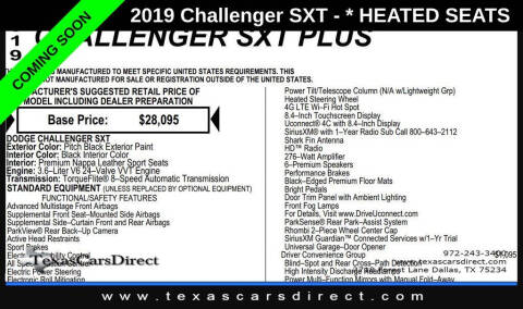 2019 Dodge Challenger SXT