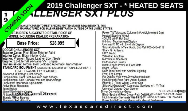 2019 Dodge Challenger SXT