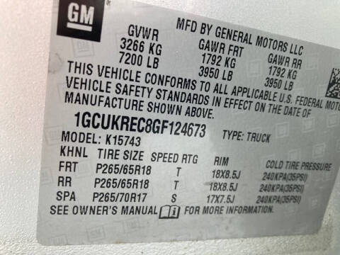 2016 Chevrolet Silverado 1500