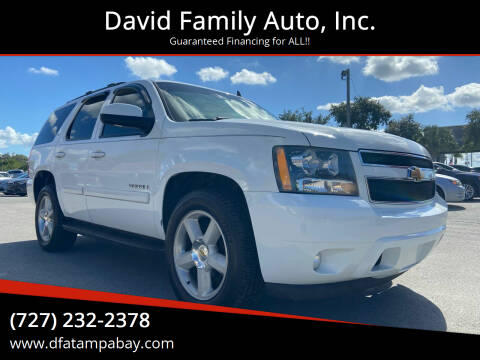 2007 Chevrolet Tahoe for sale at David Family Auto, Inc. in New Port Richey FL