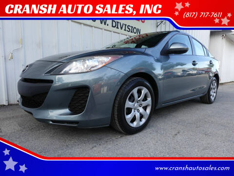 2013 Mazda MAZDA3 for sale at CRANSH AUTO SALES, INC in Arlington TX