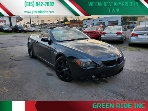 2007 BMW 6 Series for sale at Green Ride Inc in Nashville TN