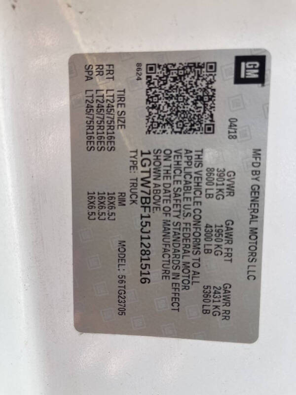 2018 GMC Savana 2500