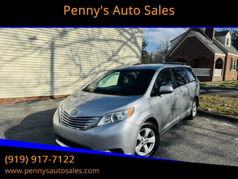 2015 Toyota Sienna for sale at Penny's Auto Sales in Wendell NC