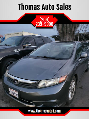 2012 Honda Civic for sale at Thomas Auto Sales in Manteca CA