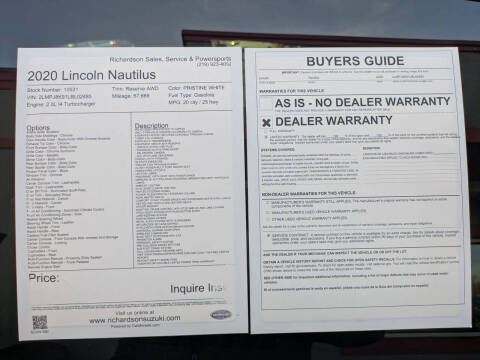 2020 Lincoln Nautilus Reserve