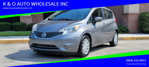 2015 Nissan Versa Note for sale at K & O AUTO WHOLESALE INC in Jacksonville FL