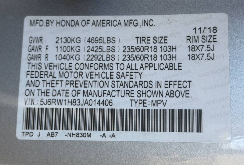 2018 Honda CR-V
