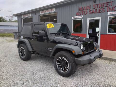 2013 Jeep Wrangler for sale at MAIN STREET AUTO SALES INC in Austin IN