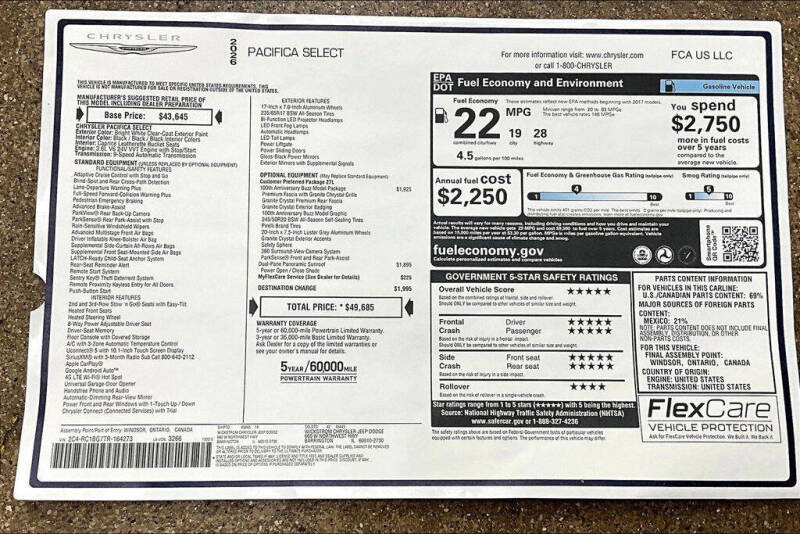 2026 Chrysler Pacifica Select