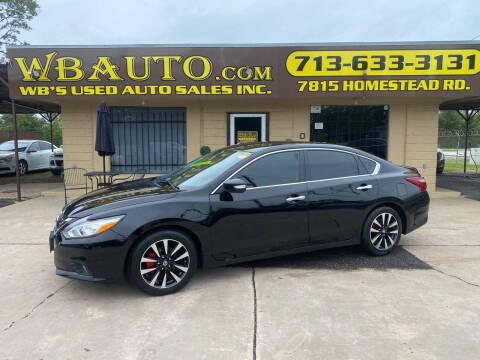 2018 Nissan Altima for sale at WB'S USED AUTO SALES INC in Houston TX
