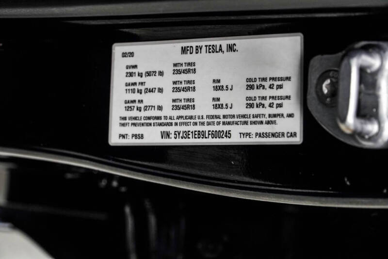 2020 Tesla Model 3 Long Range