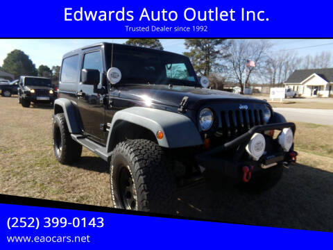 2012 Jeep Wrangler for sale at Edwards Auto Outlet Inc. in Wilson NC