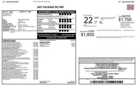 2021 Hyundai Palisade SE