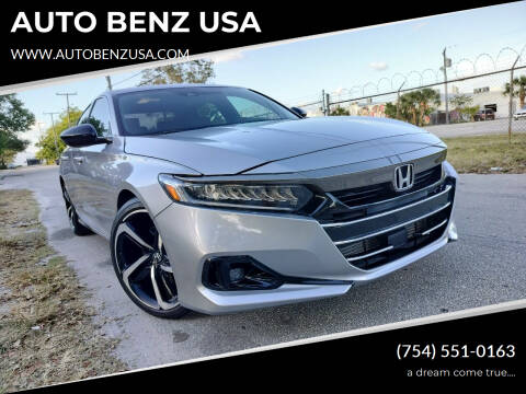 2021 Honda Accord for sale at AUTO BENZ USA in Fort Lauderdale FL