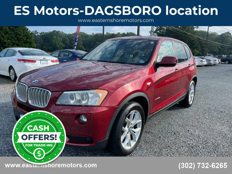 2014 BMW X3 for sale at ES Motors-DAGSBORO location in Dagsboro DE