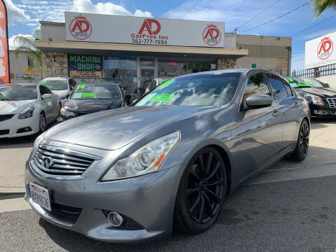 2010 Infiniti G37 Sedan for sale at AD CarPros, Inc - Bellflower in Bellflower CA