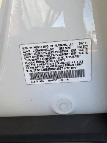 2011 Honda Pilot Touring