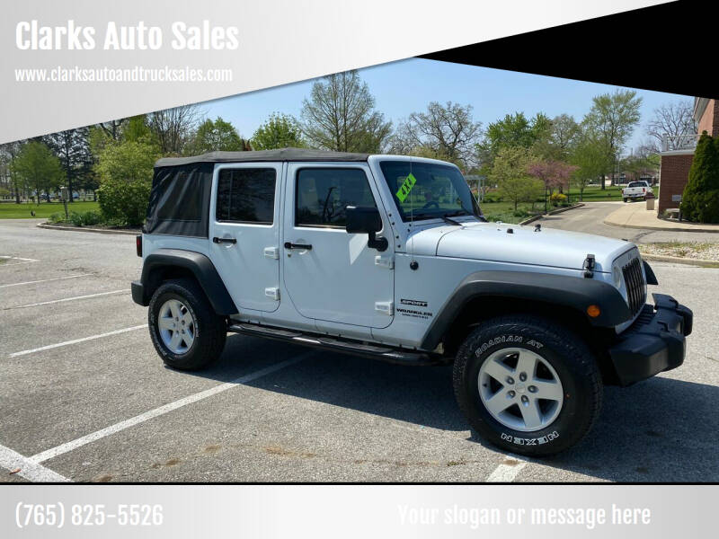2014 Jeep Wrangler Unlimited for sale at Clarks Auto Sales in Connersville IN