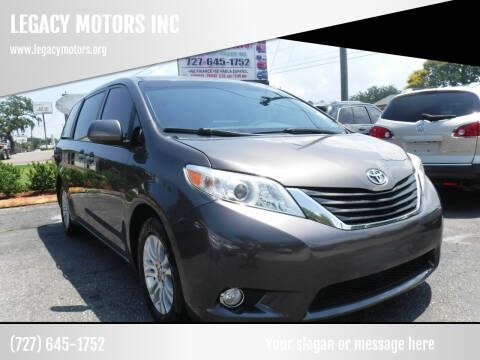 2011 Toyota Sienna for sale at LEGACY MOTORS INC in New Port Richey FL