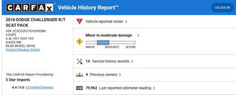 2016 Dodge Challenger R/T Scat Pack