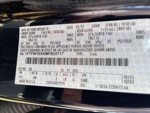 2021 Ford F-150 Lariat