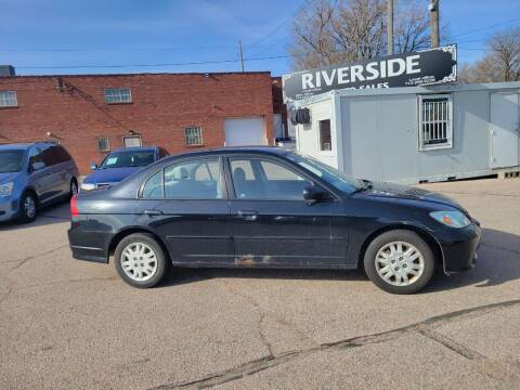 2004 Honda Civic for sale at RIVERSIDE AUTO SALES in Sioux City IA