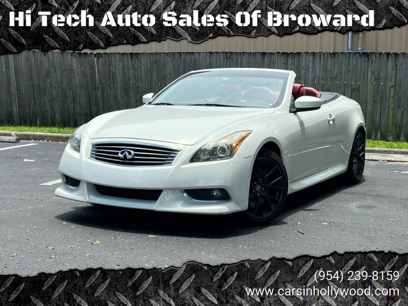 2013 Infiniti G37 Convertible for sale at Hi Tech Auto Sales Of Broward in Hollywood FL