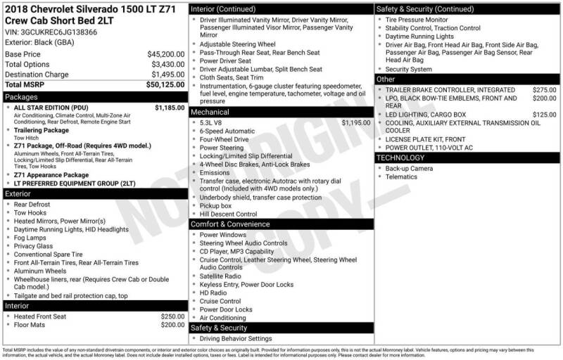 2018 Chevrolet Silverado 1500