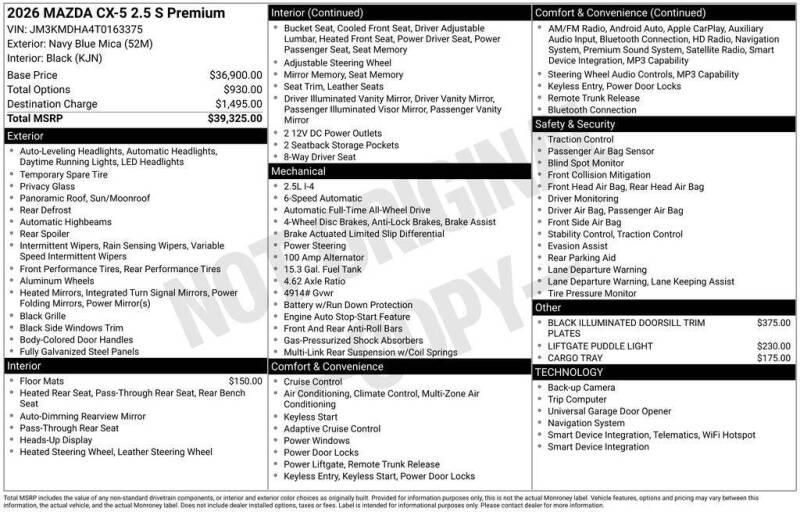 2026 Mazda CX-5 2.5 S Premium