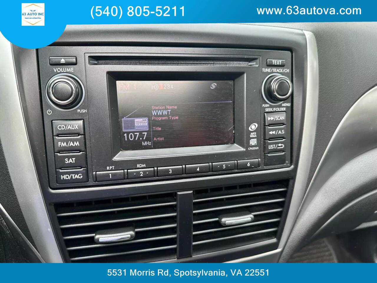 2011 Subaru Forester for sale at 63 Auto Inc in Spotsylvania, VA