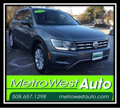 2018 Volkswagen Tiguan for sale at Metro West Auto in Bellingham MA