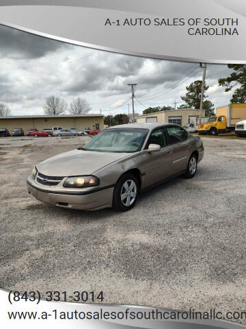 2003 Chevrolet Impala for sale at A-1 Auto Sales Of South Carolina in Conway SC