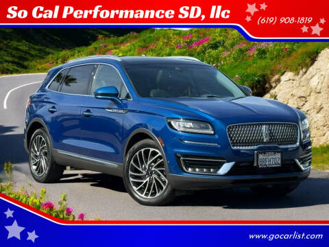 2020 Lincoln Nautilus for sale at So Cal Performance SD, llc in San Diego CA