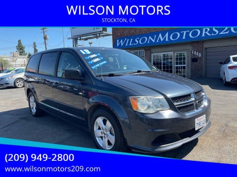 2013 Dodge Grand Caravan for sale at WILSON MOTORS in Stockton CA