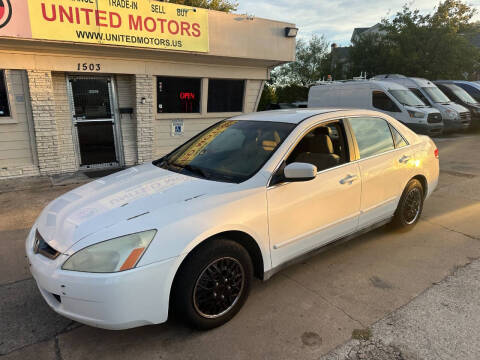 2004 Honda Accord for sale at UNITED MOTORS in Mckinney TX