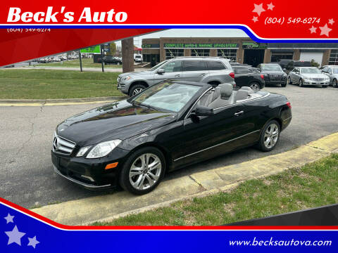 2011 Mercedes-Benz E-Class for sale at Beck's Auto in Chesterfield VA