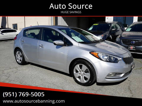 2015 Kia Forte5 for sale at Auto Source in Banning CA