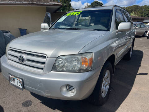 2004 Toyota Highlander for sale at PACIFIC ISLAND AUTO SALES in Wahiawa HI