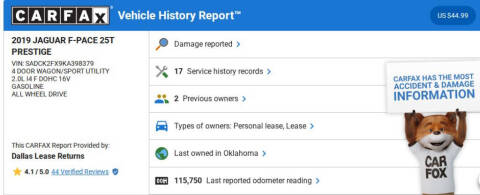 2019 Jaguar F-PACE 25t Prestige