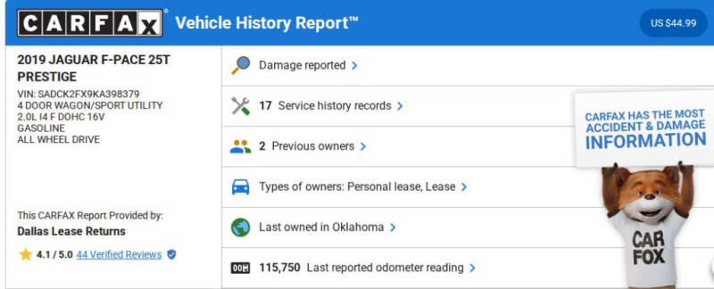 2019 Jaguar F-PACE 25t Prestige