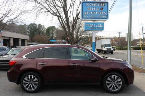 2016 Acura MDX for sale at NORTH HILLS MOTORS in Raleigh NC