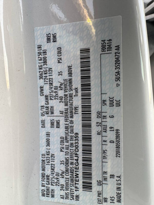 2018 Ford F-150 Limited