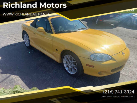 2002 Mazda MX-5 Miata for sale at Richland Motors in Cleveland OH