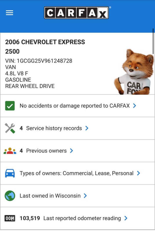 2006 Chevrolet Express 2500