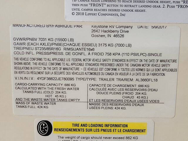 2018 Keystone RV Alpine