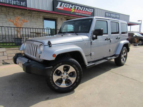 2017 Jeep Wrangler Unlimited for sale at Lightning Motorsports in Grand Prairie TX