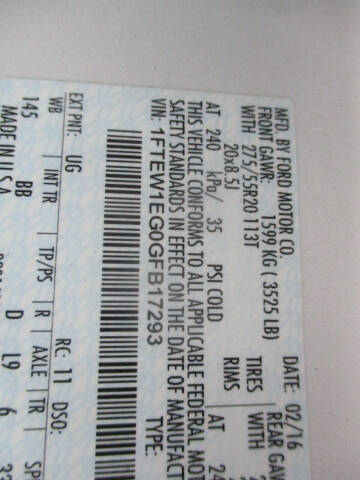 2016 Ford F-150 Platinum