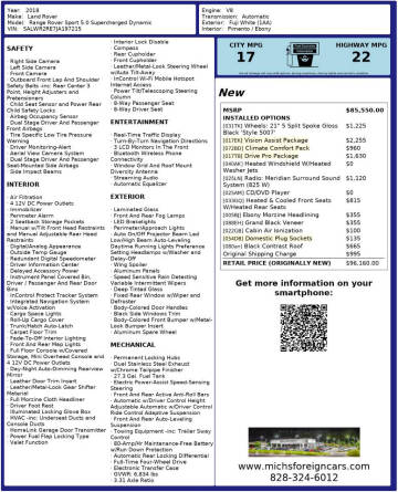 2018 Land Rover Range Rover Sport Supercharged Dynamic