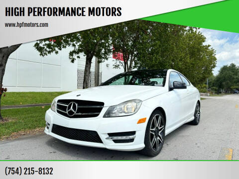 2014 Mercedes-Benz C-Class for sale at HIGH PERFORMANCE MOTORS in Hollywood FL